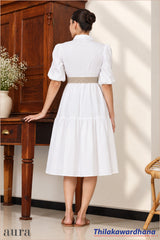 Aura Belted Midi Shirt Dress