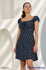 Aurelia Floral Tie Neck Dress