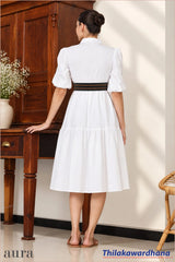 Aura Belted Midi Shirt Dress