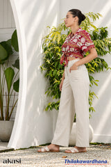 Akasi High Waist Linen Pant