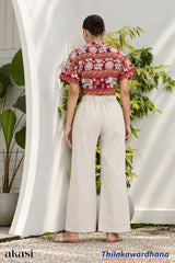 Akasi High Waist Linen Pant