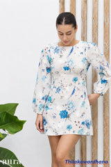 Aura Strappy Back Floral Printed Dress