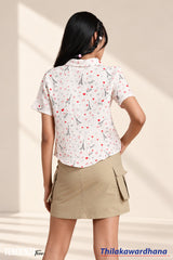Tendenza Teen Paris Doodle Top