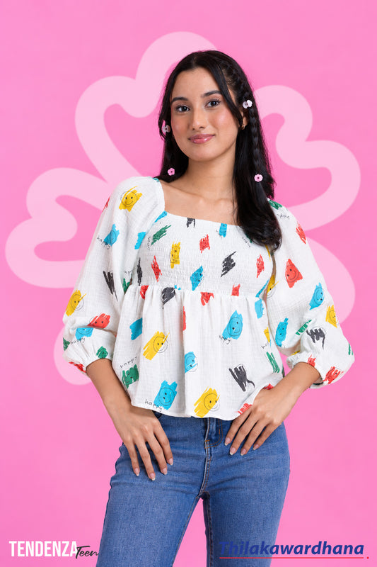 Tendenza Teen Happy Bloom Top