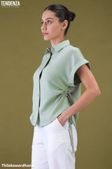 Tendenza Drawstring Casual Top