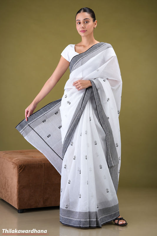 Embroidery Detailed Cotton Saree