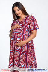 Tendenza Ruffle Hem Maternity Dress