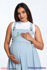 Tendenza Embroidered Maternity Dungaree