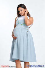 Tendenza Embroidered Maternity Dungaree