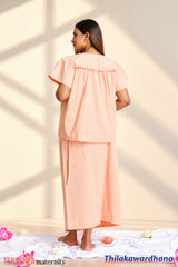 Tendenza Maternity Bed Jacket With Lungi - Peach