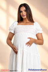 Tendenza Smocked Maternity Dress