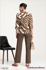 Engage Abstract Printed Top