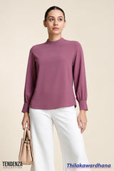 Tendenza Bishop Sleeve Workwear Top