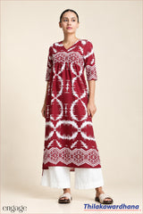 Engage Printed Kurtha Top