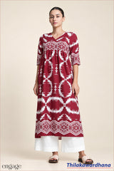 Engage Printed Kurtha Top