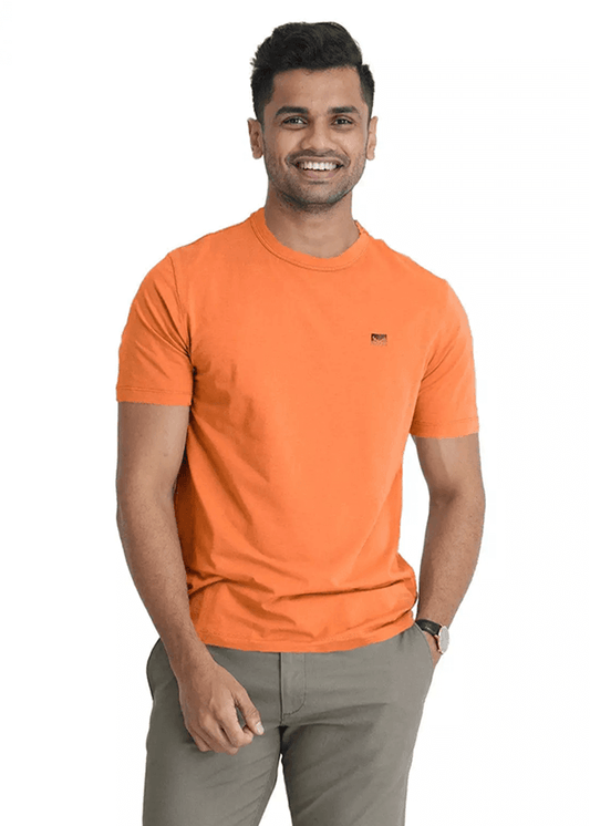 Moose Comfort Fit Crew Neck T Shirt - Golden Orange