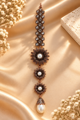 Vintage Floral Nethi Chutti – Antique Rose Gold