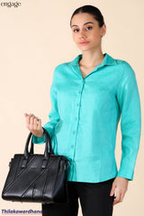 Engage Long Sleeve Linen Top
