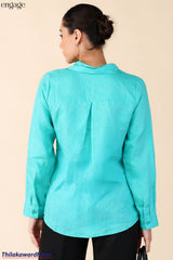 Engage Long Sleeve Linen Top