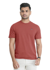 Moose Comfort Fit Crew Neck T Shirt - Rust Brown