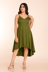 Aura Strappy High Low Hem Dress