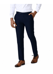 Vantage Blue 4 way Stretch Formal Trouser - Navy