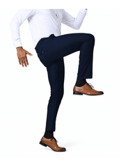 Vantage Blue 4 way Stretch Formal Trouser - Navy
