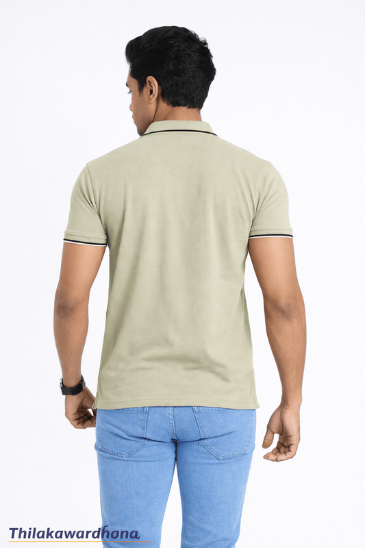 Trafford Classic Polo T Shirt - Beige