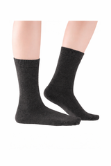 Knot Mid Calf Length Socks  - Grey