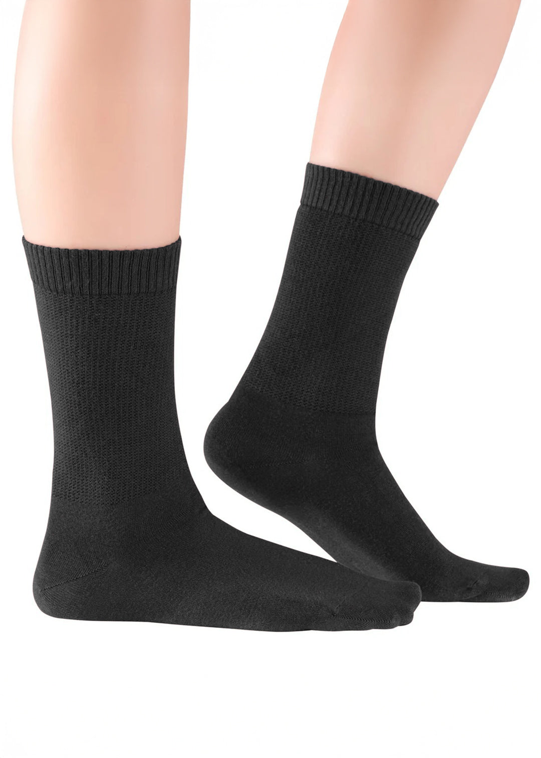 Men's Mid Calf Length Socks  - Black