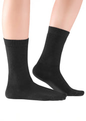 Men's Mid Calf Length Socks  - Black