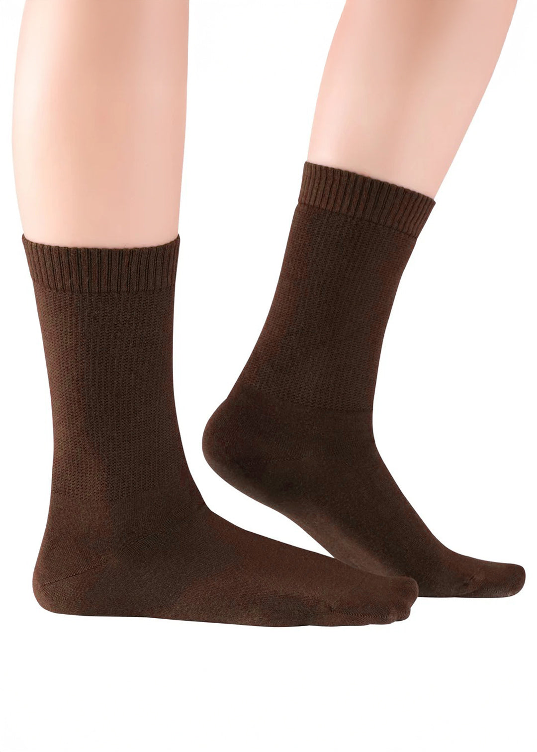 Men's Mid Calf Length Socks  - Brown