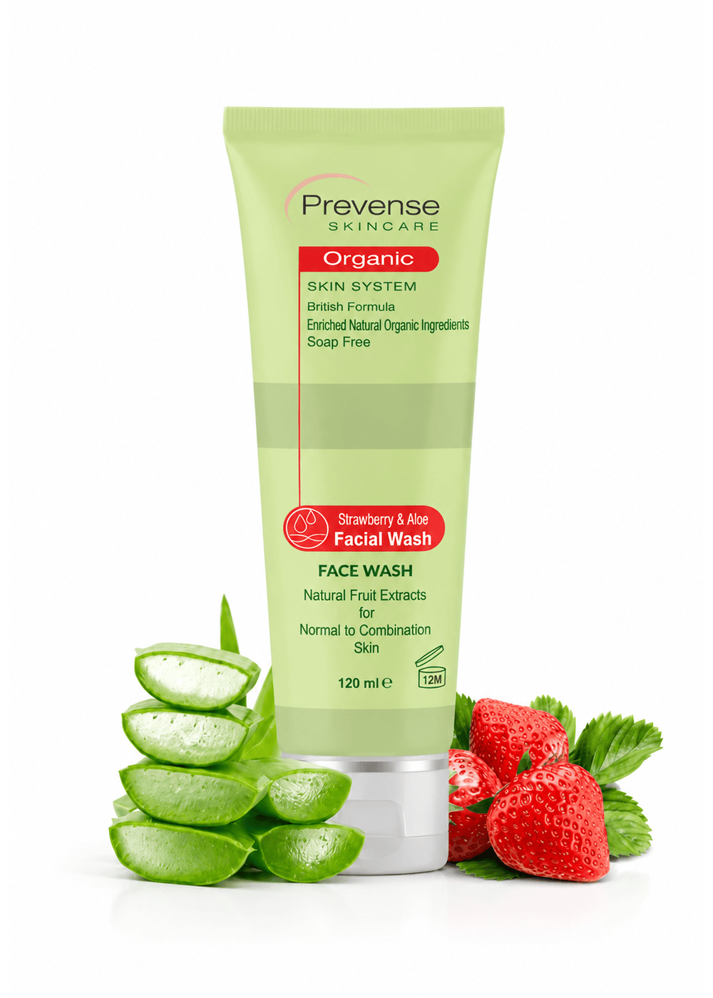Prevense Strawberry and Aloe For Normal To Combination Skin - 120ml