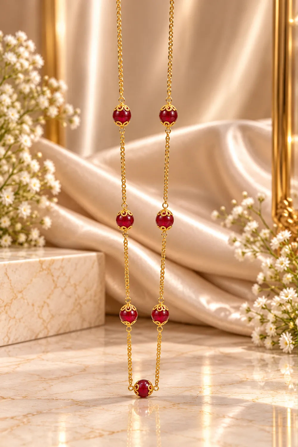 Elegant Long Gold-Tone Necklace