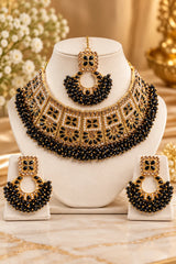 Women's Black & Gold Jewelry Set