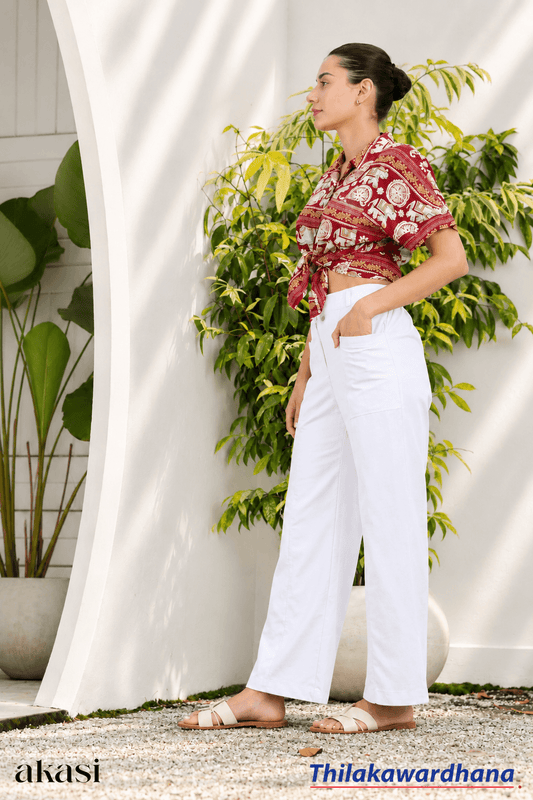 Akasi High Waist Linen Pant