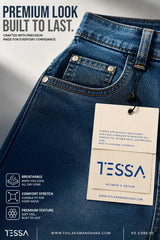 TESSA Luxe Slit Mid Washed Skirt