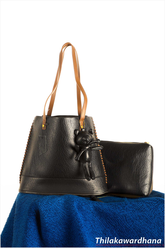 Women's 2 Pcs Imported Leather Hand Bag