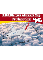 Die Cast Aeroplane Toys - 1:300 Scale Airplane AF-8869