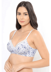 Amante Satin Edge Non Wired Bra - Lilac Hint