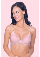 Amante Satin Edge Non Wired Bra - Dawn Pink