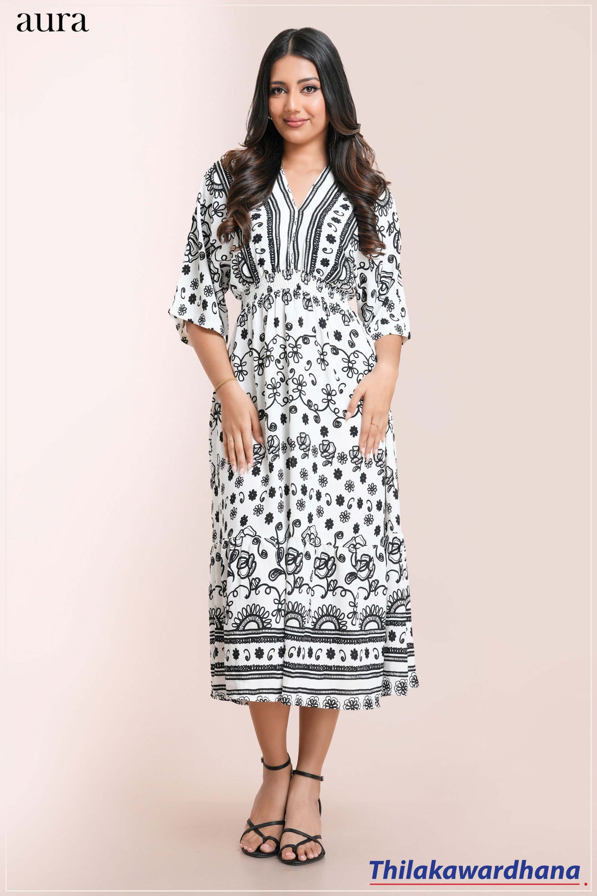 Aura Bohemian Printed Kaftan Dress