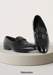Croc Leather Loafer Shoe