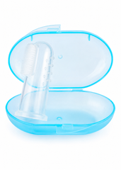 Baby Finger Toothbrush with Storage Case (Blue)