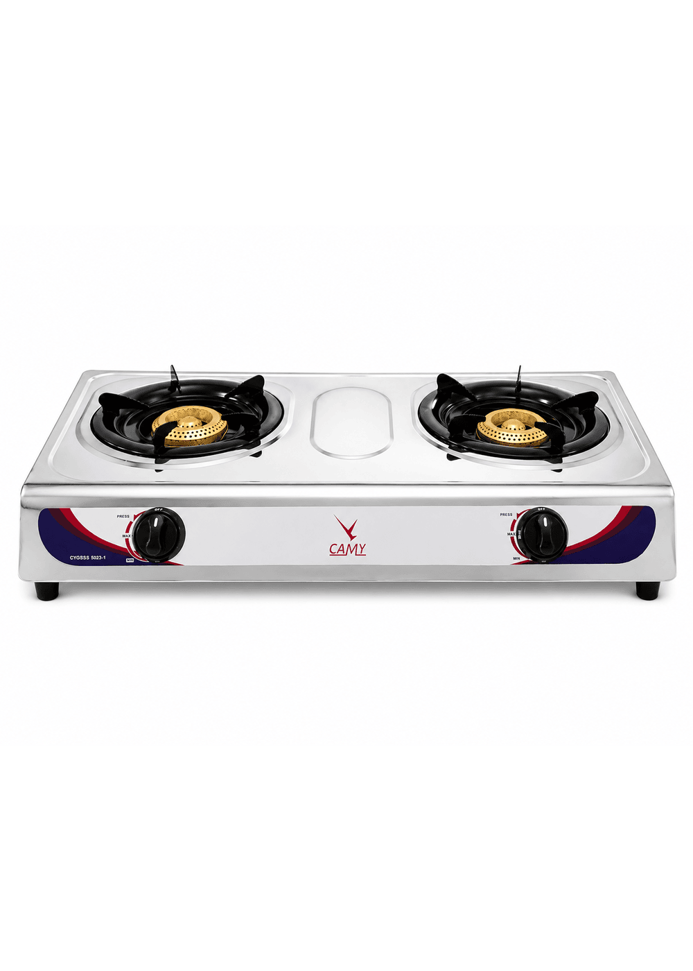 Camy Stainless Steel Double Burner Gas Cooker