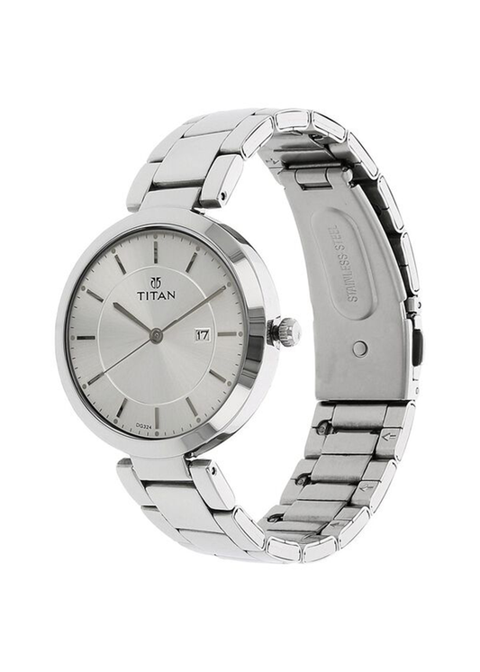 Titan Workwear Silver Dial  Watch For Women