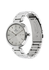 Titan Workwear Silver Dial  Watch For Women