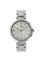 Titan Workwear Silver Dial  Watch For Women