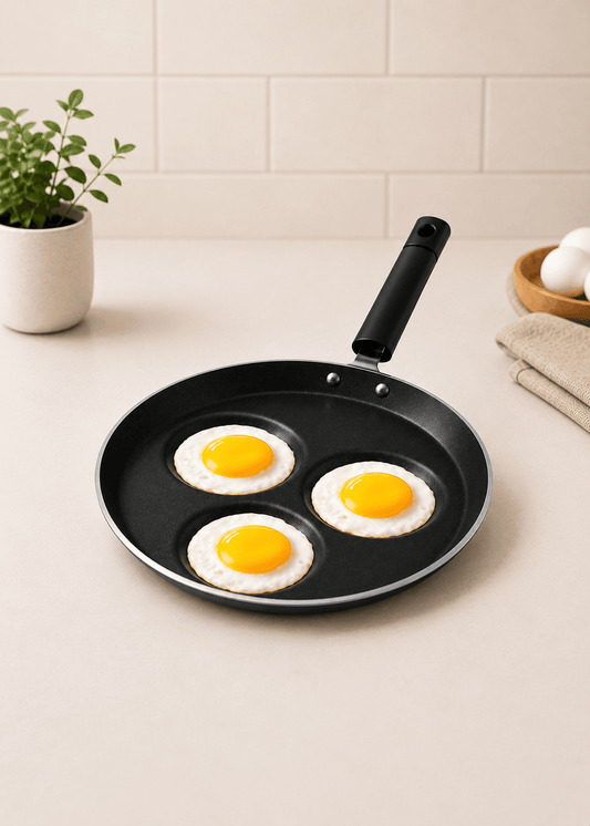 Bristo Platinum Three Cavity Egg Pan - 30CM
