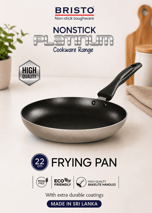 Bristo Platinum Frying Pan - 22CM
